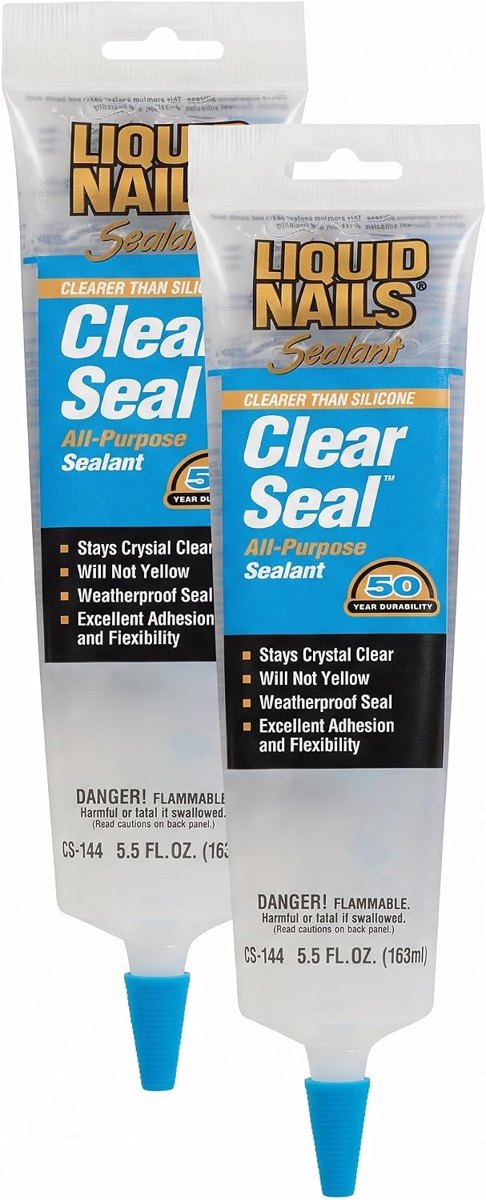 Clear Seal All-Purpose Sealant 5.5 oz, 2 Pack, Liquid Nails