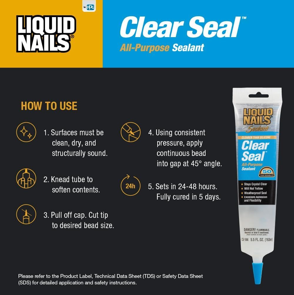 Clear Seal All-Purpose Sealant, 5.5 oz, view 3