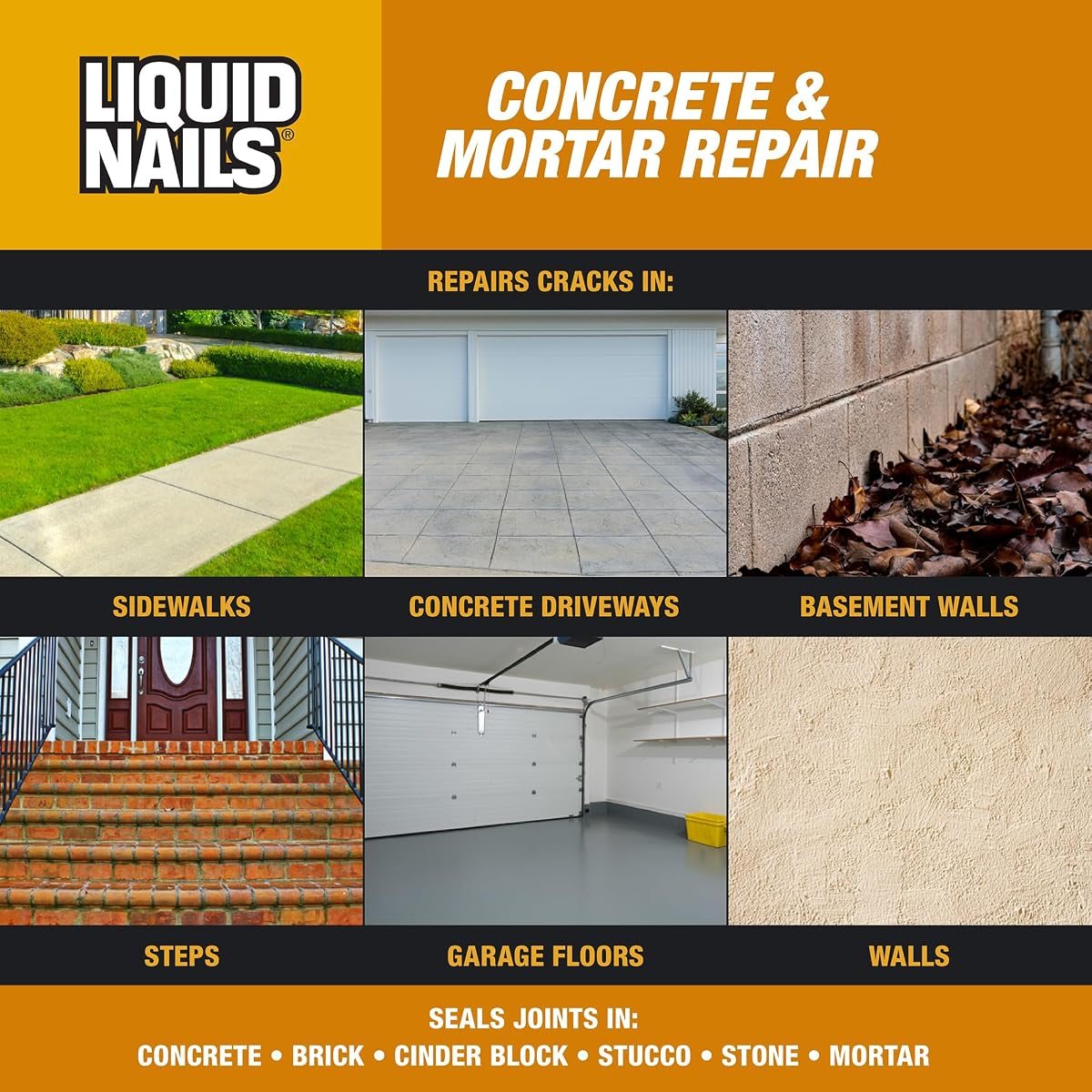 Concrete & Mortar Repair Adhesive, 10.3 oz, view 5
