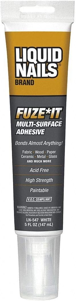 Fuze*It White All Surface Adhesive, 5 oz Tube, Liquid Nails