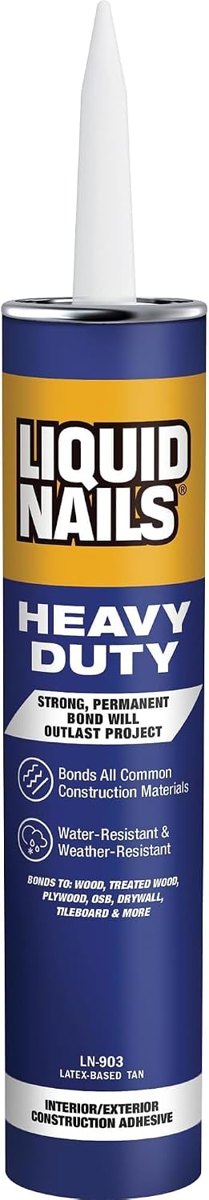 Heavy Duty Construction Adhesive 10 oz, 6 Pack, Liquid Nails
