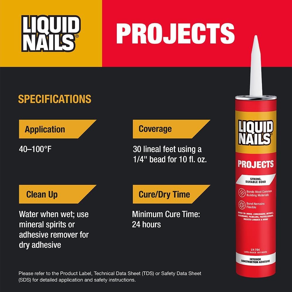 Interior Projects 10 oz Off-White Latex Adhesive, 24 Pack, view 4