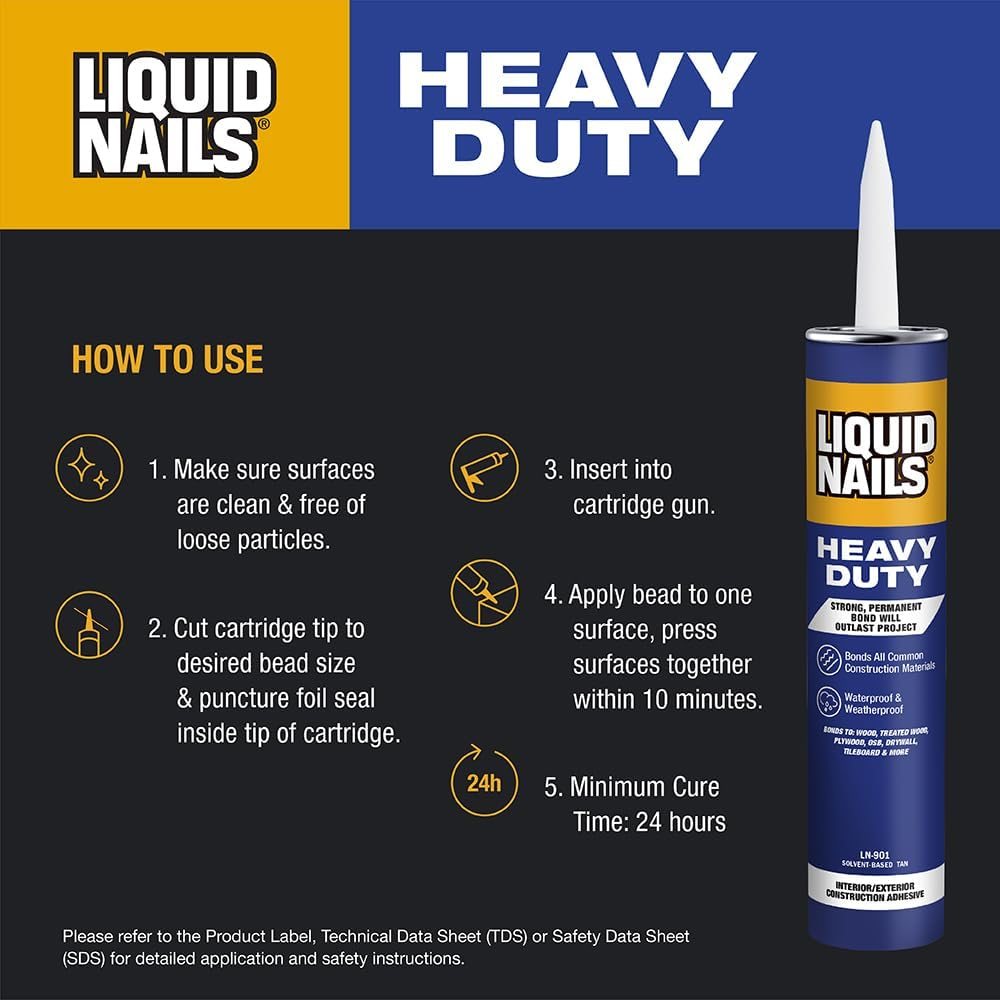 LN-901 Heavy Duty Construction Adhesive, 28 oz, view 3