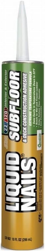 LN-902 Subfloor & Deck Adhesive 10 oz White, 2 Pack, Liquid Nails