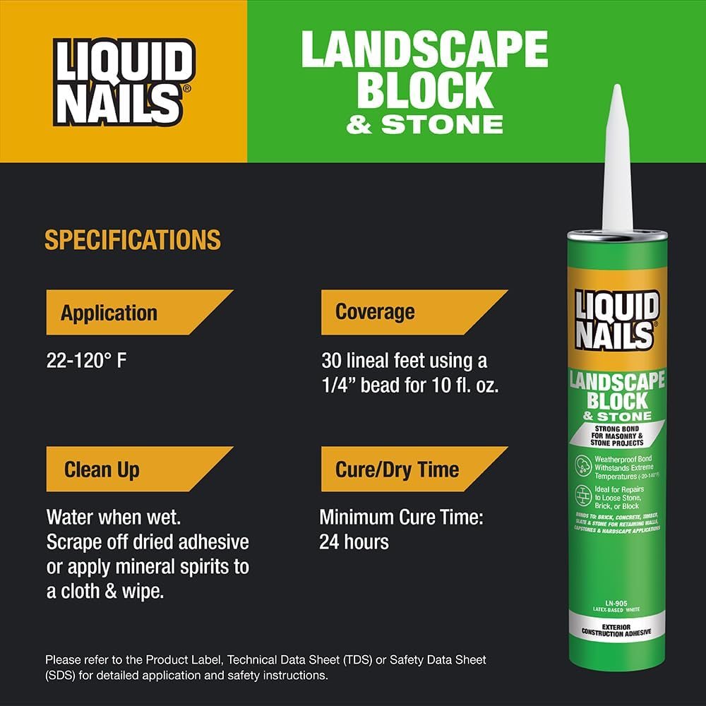 Landscape Block Adhesive 10 oz, 2 Pack, view 5