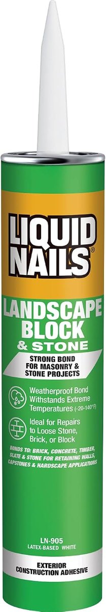 Landscape Block Adhesive, 10 oz, Liquid Nails