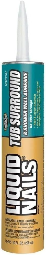 LN-915 Tub Surround & Shower Adhesive 10 oz, 24 Pack, Liquid Nails