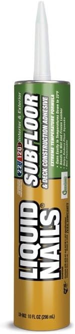 LN-902 Subfloor & Deck Adhesive 28 oz, 6 Pack, Liquid Nails