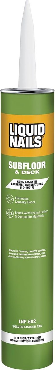 Subfloor & Deck Construction Adhesive, 28 oz, Liquid Nails