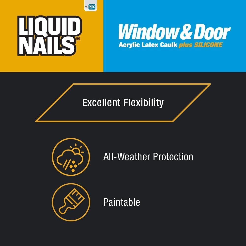 Super Caulk 10.1 oz Clear Window & Door Caulk, view 2
