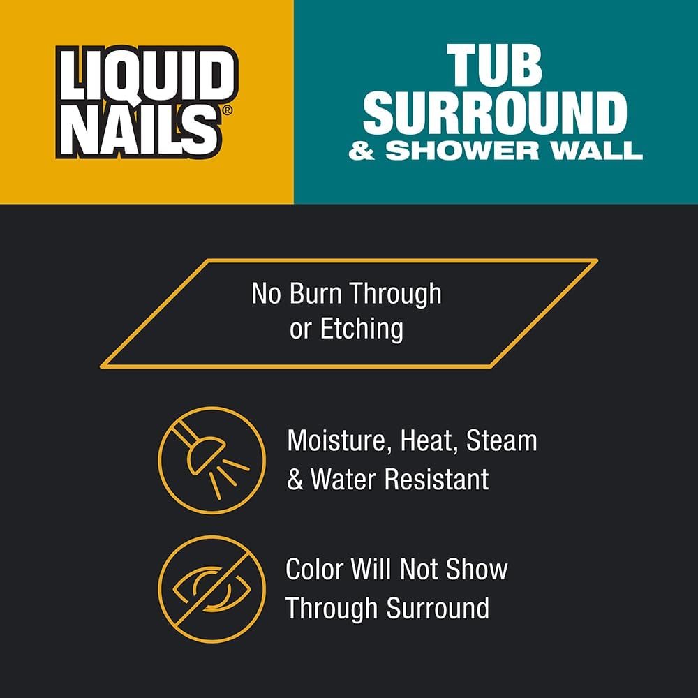 Tub Surround 10 oz Bright White Tub & Shower Adhesive, view 3
